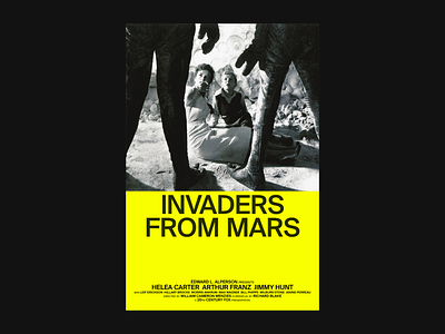 Invaders From Mars (1953) branding cover design experiment film font illustration logo movie poster poster a day poster art poster challenge product simple type typography