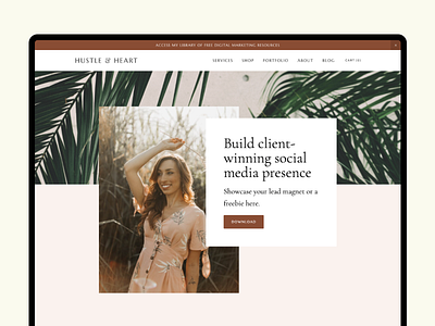 Squarespace Template Customization - Hustle&Heart