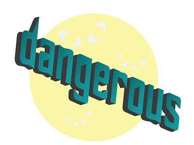 Dangerous design graphic design logo music typography vector