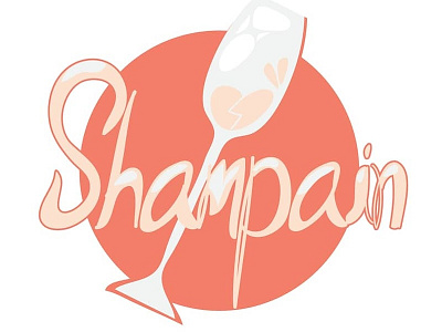 Shampain design graphic design logo music typography vector
