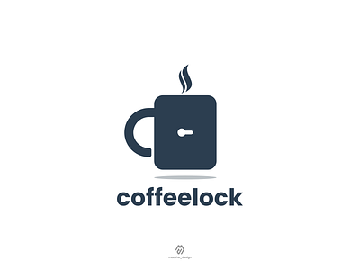 coffee lock app awesome brand branding combination creative design dribbble illustration inspiration logo luxury simple ui ux vector