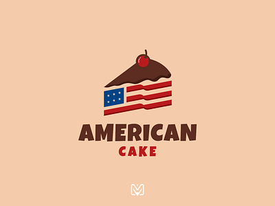 AMERICAN CAKE awesome brand branding company creative design dribbble graphic design illustration logo ux vector