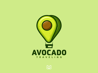 AVOCADO RAVELING avocado awesome branding combination creative design dribbble graphic design illustration logo smart traveling vector