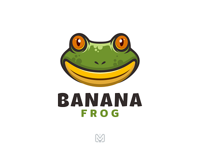 Banana Frog awesome banana brand branding combinations creative design dribbble frog graphic design illustration logo simple vector