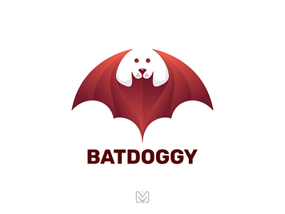 BatDoggy animal awesome bat brand branding combination creative design dog dribbble icon illustration logo simple vector