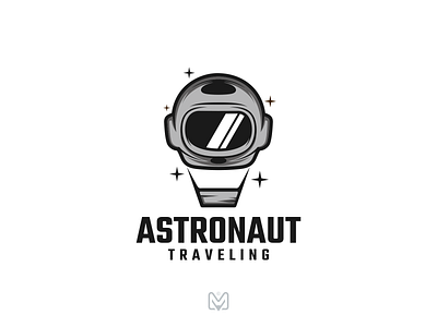 Astronaut Traveling astronaut awesome branding combination creative design dribbble icon illustration logo simple space travel traveling vector