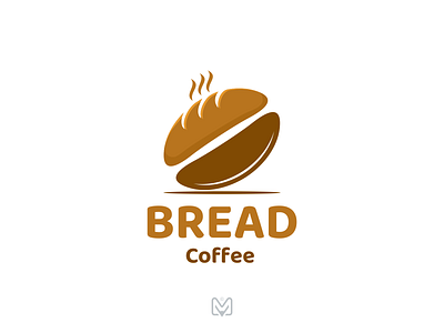 Bread Coffee awesome brand branding bread cake coffee combination creative design dribbble dualmeaning food illustration logo simple vector