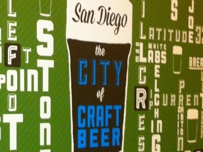 San Diego Beer Matrix beer art graphic design illustration poster typography