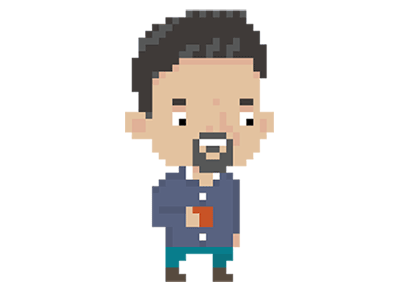 Personal Pixels animation character coffee logo personal pixel