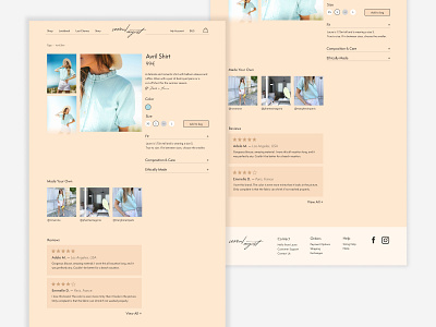 Seven August Redesign branding clothing brand french minimal redesign ui unsolicited redesign