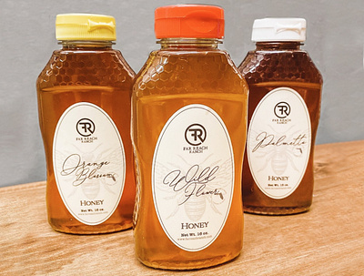 Honey bottles branding design graphic design honey illustration label label design logo print design product product design rebrand
