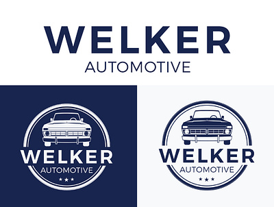Welker Auto badge badge logo branding custom logo ford logo logo design rebranding truck