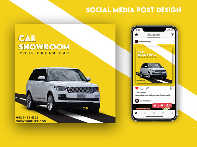 car social media post banner ads design social media design