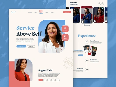 Tulsi Gabbard 2024 branding democrat design interaction politician politics president tulsi ui united states usa ux web