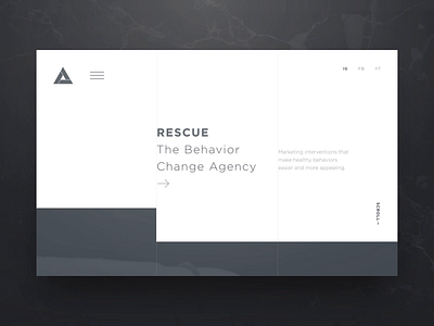 Rescue Concept agency animation branding california challenge design digital gif icon illustration interaction photography portfolio typography ui ux vector video web web design