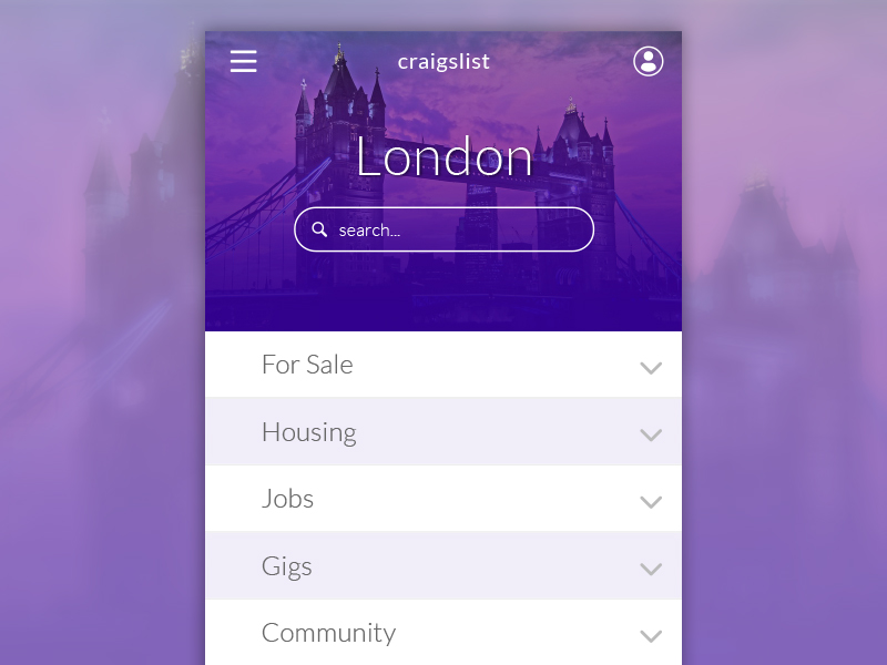 Craigslist Ui By Cora Roberts On Dribbble