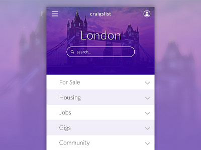 Craigslist Ui craigslist design mobile london mobile ui ux