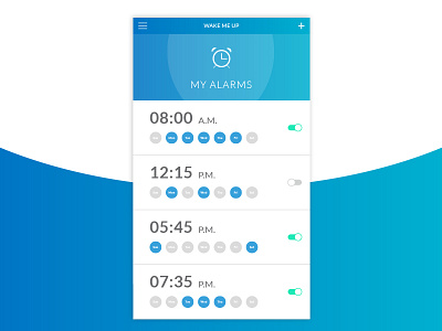Wake Me Up UI Challenge alarm challenge mobile design ui ux wake