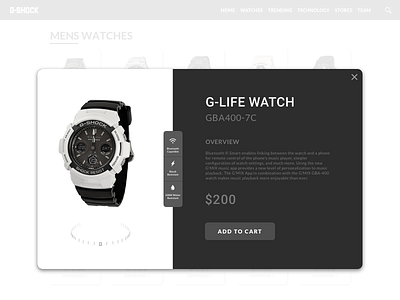 G-Shock UI Product Design