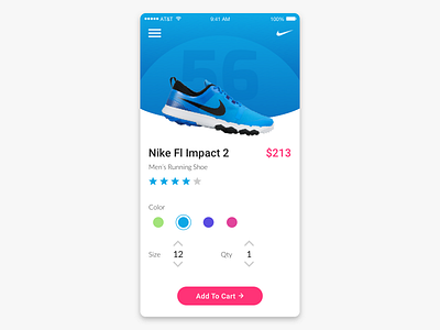 Product IOS UI Design apparel design ios nike product ui ux