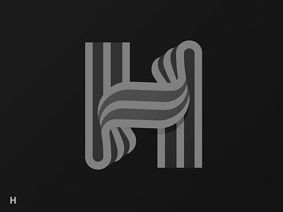 H blend form h letter letter h line logo stripes symbol
