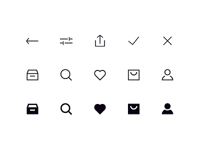 iOS Icons arthur bauer bw fill icons ios line minimal monochrome outline simple system zooom