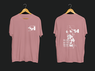 Passion Nurtures Growth T-Shirt Design (Pink Version) graphic design illustration t shirt