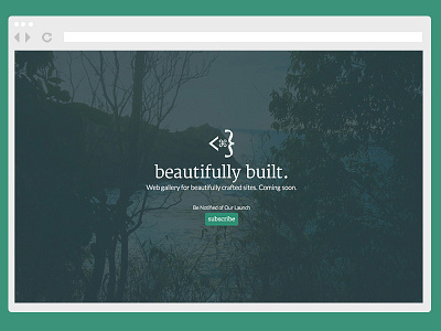 Beautifully Built coming soon page beautifully built flat web web design web gallery