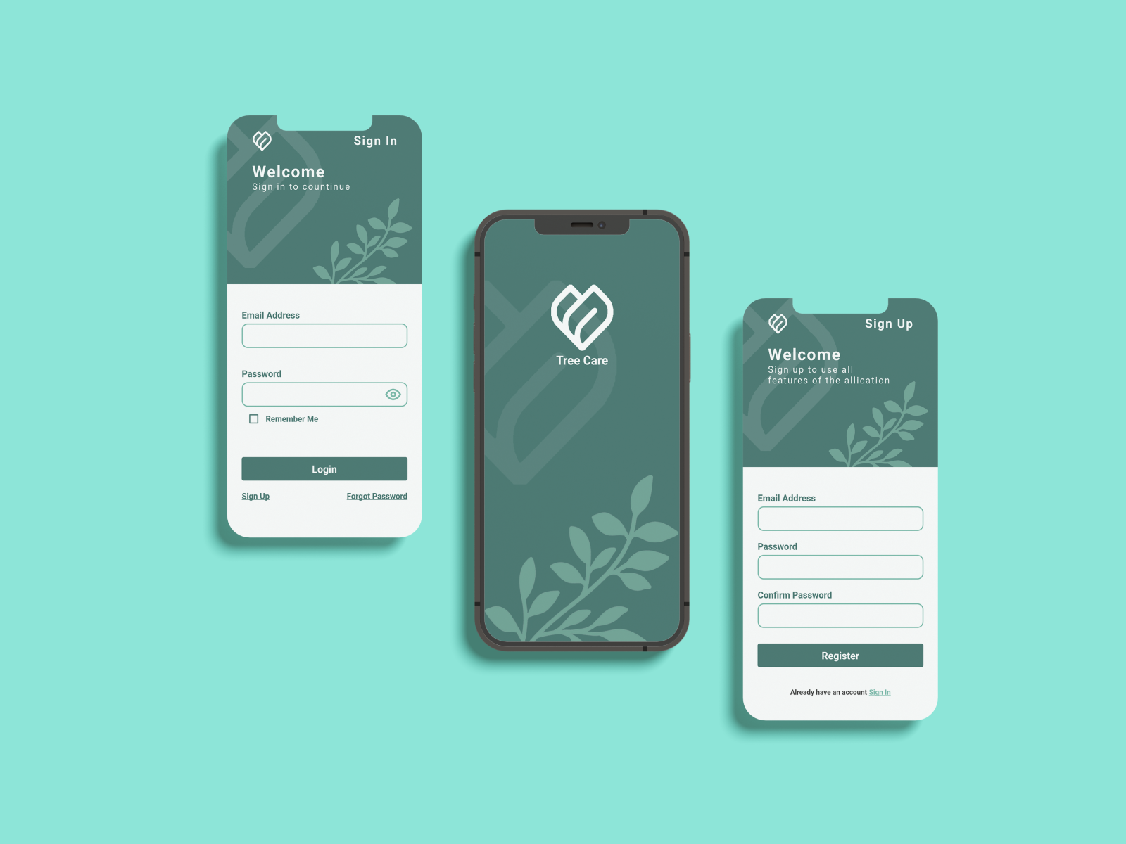 Plants App Mobile UI - Login Form by Vy Nhan on Dribbble