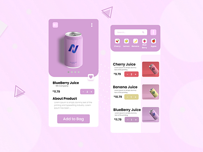 Juice App - Mobile UI app design figma mobile ui ui