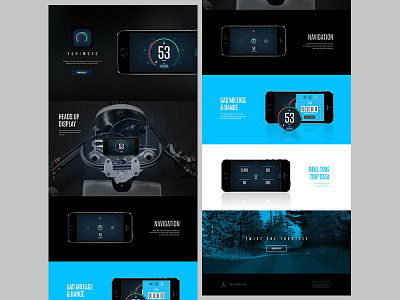 YoriMoto App Site app digital design iphone motorcycle speedometer squarespace ui ux website design