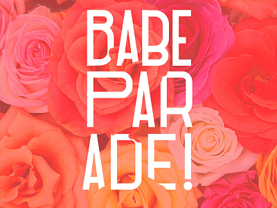 BabeParade Wordmark babe flowers parade roses type typography
