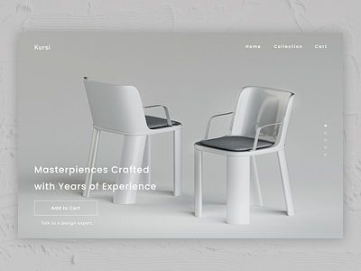 Kursi | Furniture Website chair classic clean design concept ecommerce furniture home home page house interior landing page minimal modern premium store ui web web design website