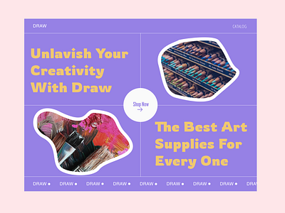 Draw | Art supplies website concept