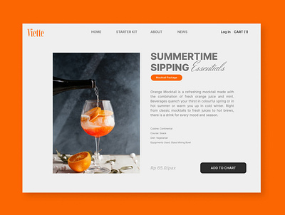 Viette - Beverage and Snacks Home Kit Website ui ui design ux web web design