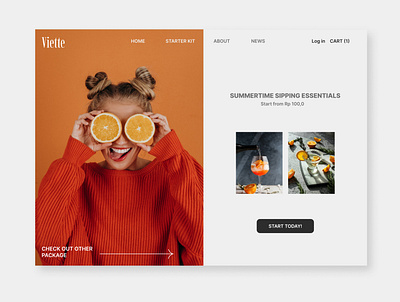 Viette - Beverage and Snacks Home Kit Website ui ui design ux web web design