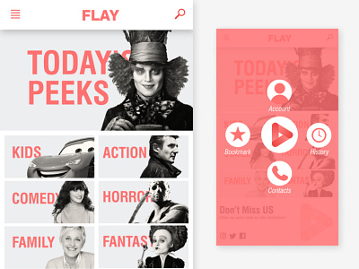 Flay - Movie Streaming App with Minimalistic Colors app app design app ui ui ui design ux