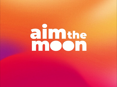 Aim the Moon branding design digital poster gradient graphic design layout moon motion graphics social media typography vector