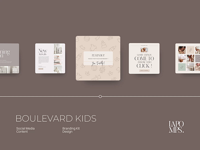 Boulevard Kids branding design digital poster elegant graphic design instagram kids layout marketing post simple social media typography