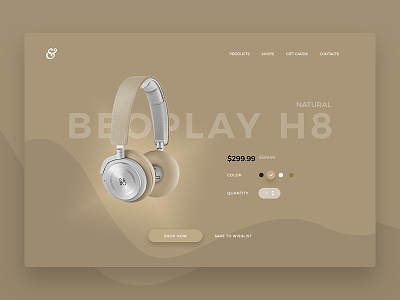 Beoplay H8 Headphones bang olufsen beoplay landing product page speaker ui ux web design