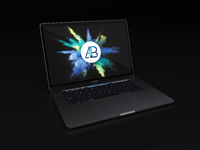 realistic 2016 macbook pro mockup  side view    anthony boyd - Realistic 2016 Space Grey Macbook Pro Mockup