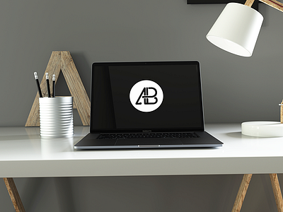 Realistic 2016 Space Gray MacBook Pro Mockup Vol.5