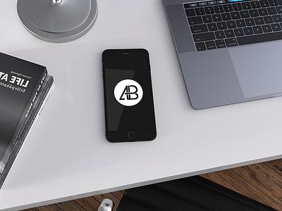 Realistic jet Black iPhone 7 Plus Mockup Vol.3