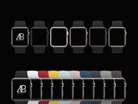 realistic apple watch series 2 mockup vol.3   anthony boyd graphics - Customizable Apple Watch Series 2 Mockup