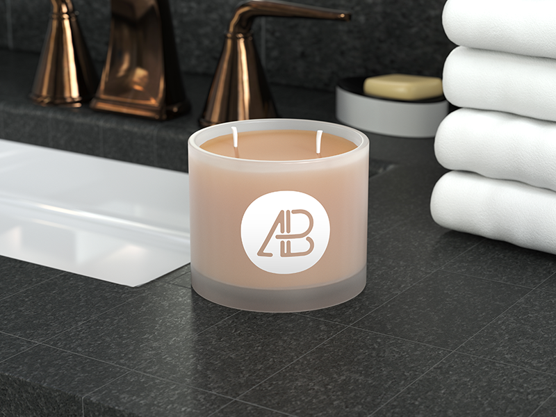 Download Frosted Glass Candle Mockup by Anthony Boyd Graphics on Dribbble