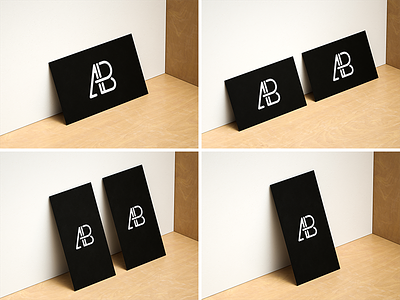 Modern Horizontal And Vertical Business Card Mockup