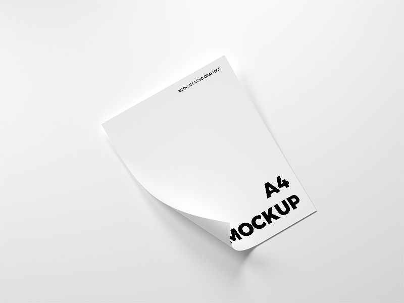 Folded A4 Paper Mockup by Anthony Boyd Graphics on Dribbble