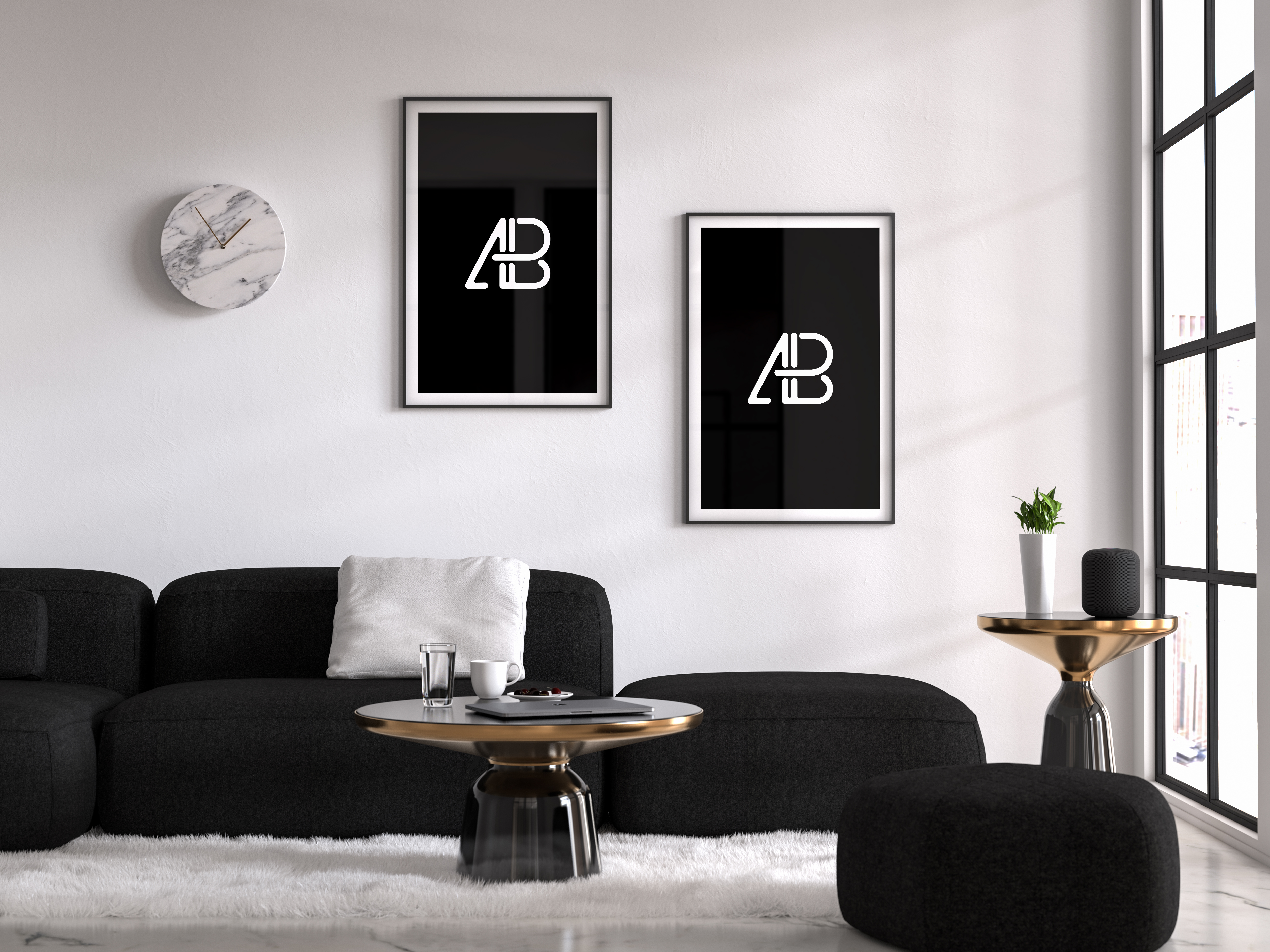 Modern double poster mockup by anthony boyd graphics  1 