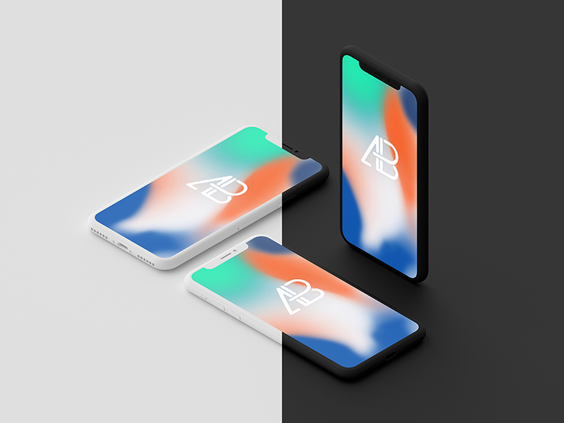 Download Clay Iphone X Mockup Vol 2 By Anthony Boyd Graphics On Dribbble