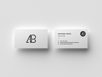 Business Card Top View Mockup